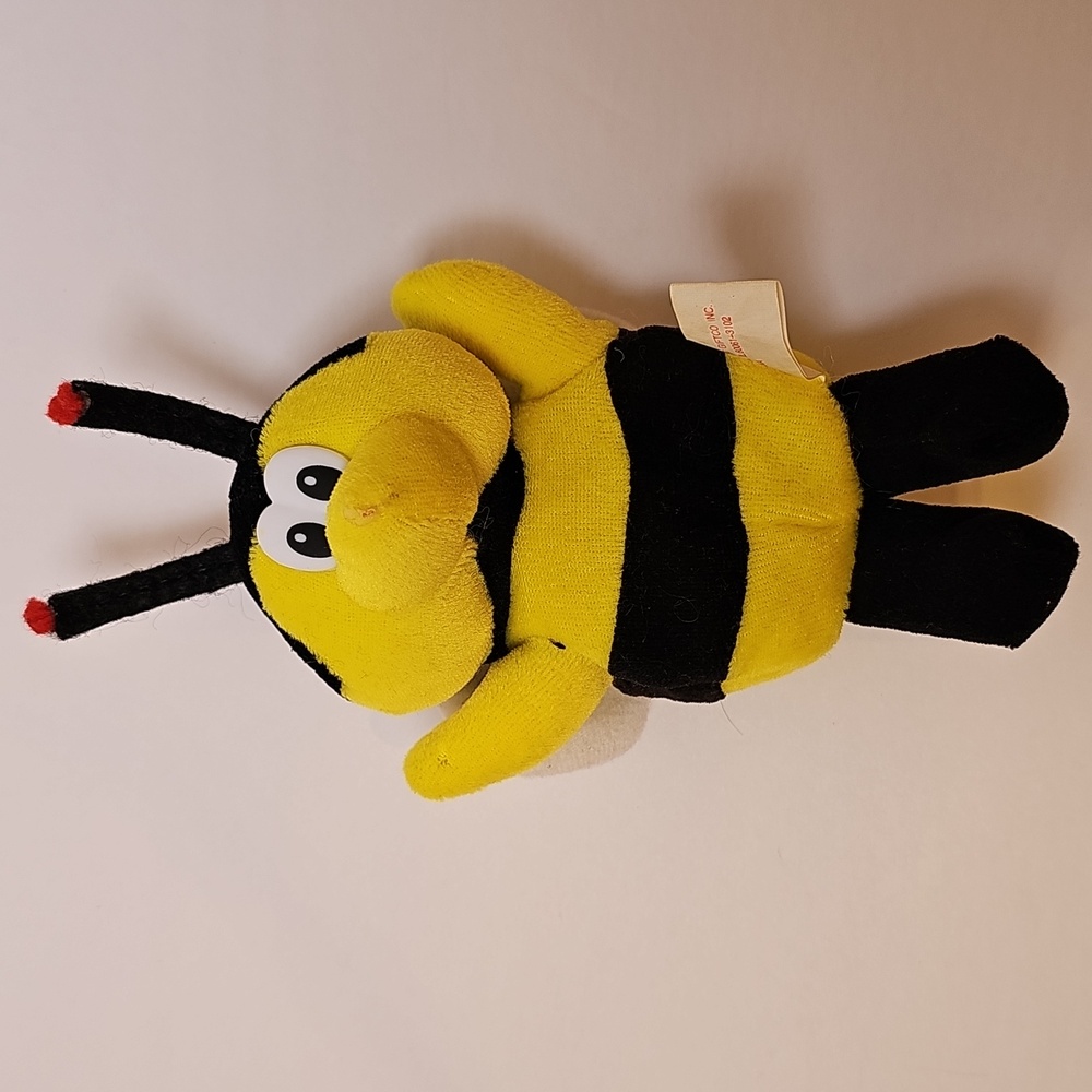 Giftco yellow and black buzzy bee children's mini plush toy